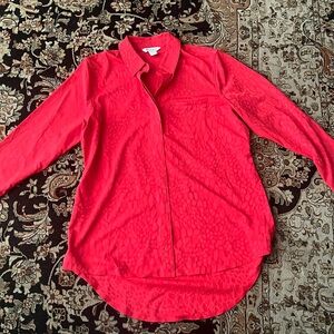 Athleta M red top
